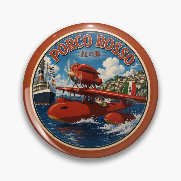Item preview, Classic illustration of Porco Rosso in a seaplane designed and sold by killem667.