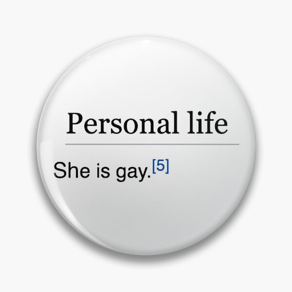 Item preview, She Is Gay Personal Life Wikepedia Topic Funny Meme Quote Lesbian Sapphic Gay LGBTQ QUEER designed and sold by EVGLST.