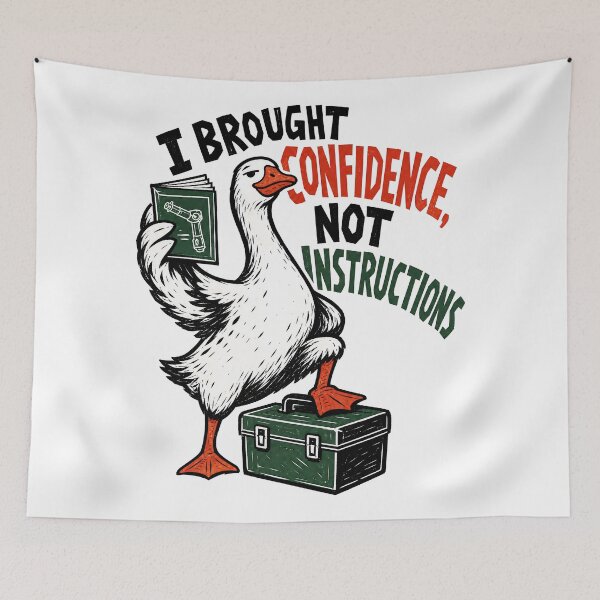 Item preview, Confidence Not Instructions Goose Meme designed and sold by NextLevelThread.
