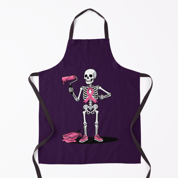 Item preview, Skeleton Painting Pink Ribbon Breast Cancer Awareness Halloween Art designed and sold by Rare By Hero.