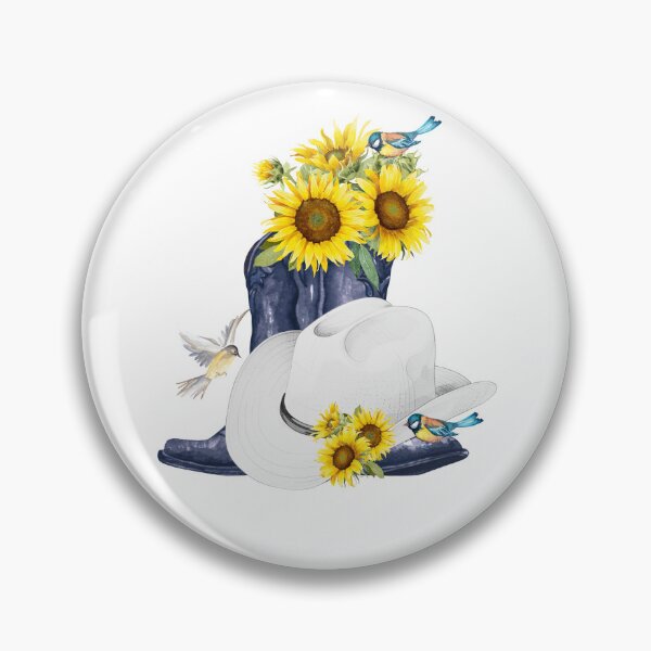 Item preview, Cowboy Boots, Sunflowers & Birds designed and sold by JeweledDesigns.