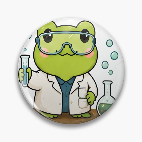 Item preview, Cute Frog Scientist Kawaii Science Lab Chemistry designed and sold by denybz.