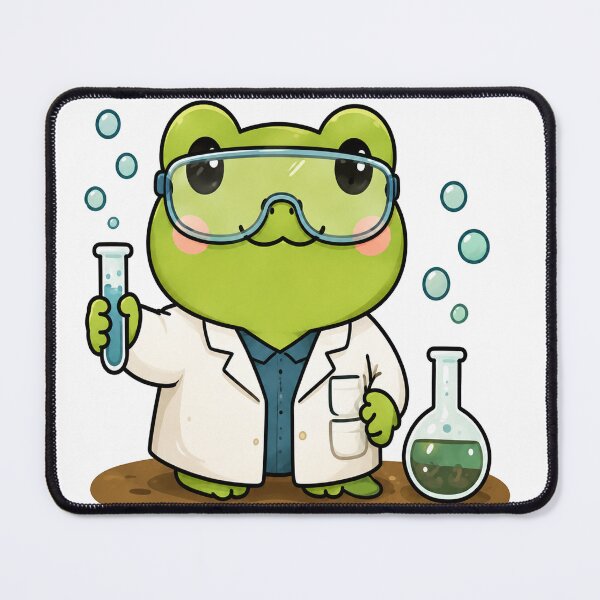 Item preview, Cute Frog Scientist Kawaii Science Lab Chemistry designed and sold by denybz.