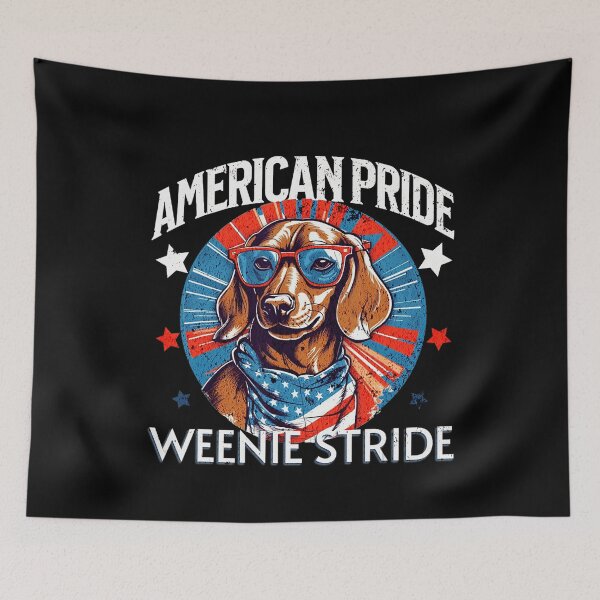 Item preview, 4th of July Funny Dachsund Weiner Dog Weenie USA America viral gift designed and sold by JapanAnimeSH1.