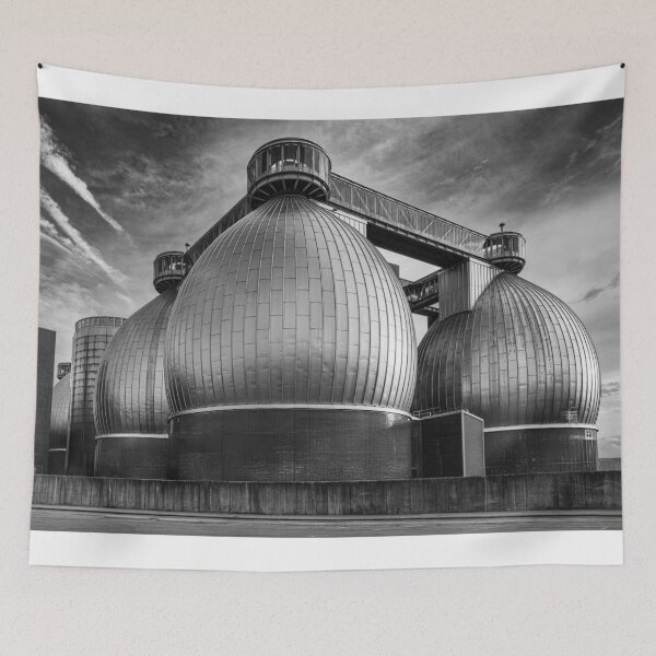 Item preview, Industrial Silos Against Blue Sky B+W designed and sold by Gerard Fornarotto.