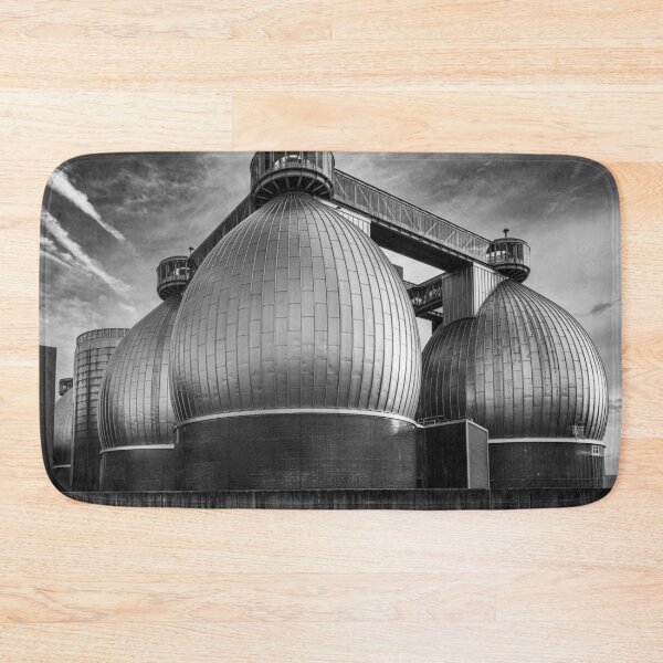 Item preview, Industrial Silos Against Blue Sky B+W designed and sold by Gerard Fornarotto.