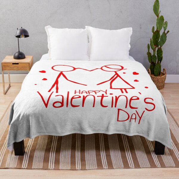 Item preview, Cute Red Stick Figure Couple Happy Valentines Day designed and sold by chaaval.