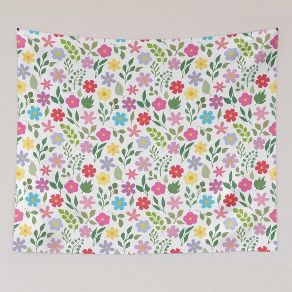 Item preview, flowers and leaves seamless pattern designed and sold by SmallDart Creations.