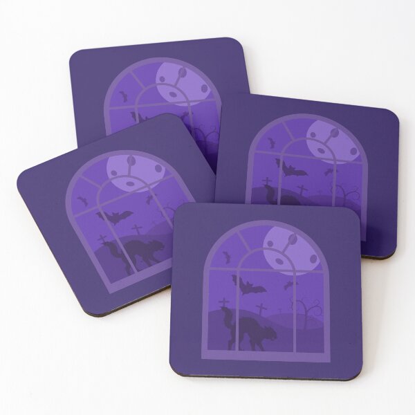 Item preview, Hissing Cat at a Spooky Halloween Window designed and sold by CozyLittleShop.