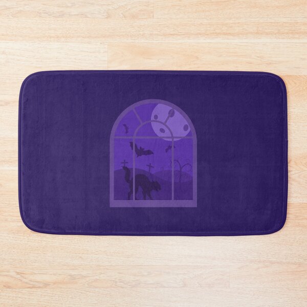 Item preview, Hissing Cat at a Spooky Halloween Window designed and sold by CozyLittleShop.