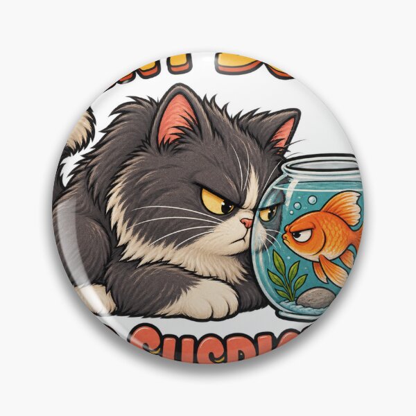 Item preview, suspicious cat and goldfish designed and sold by alexrow.
