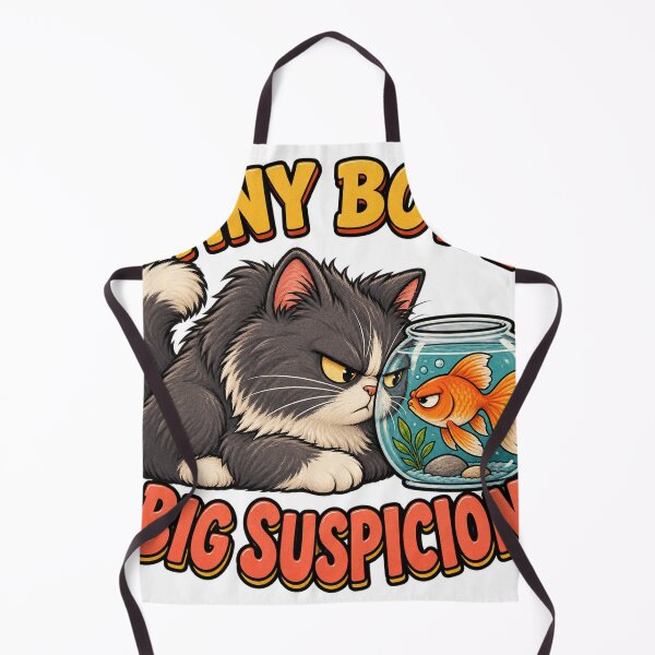 Item preview, suspicious cat and goldfish designed and sold by alexrow.