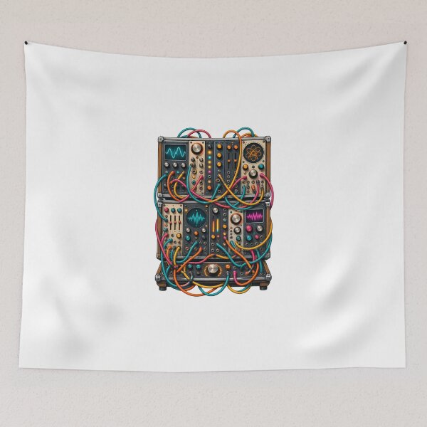 Item preview, Decorative Modular Synth Patching Art designed and sold by UrbanCanvvas.