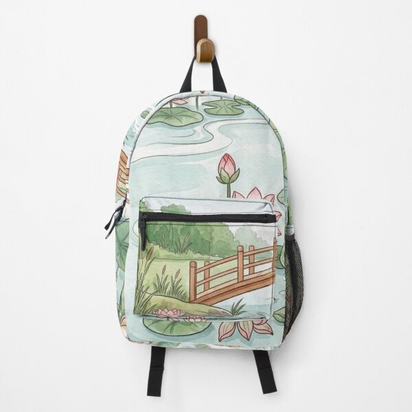 Item preview, Lotus Pond Illustration designed and sold by Dreamic.Art.
