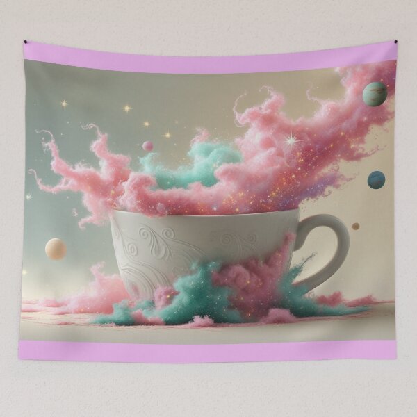 Item preview, Dreamy Cosmic Coffee Cup with Pink Nebula Clouds. designed and sold by fbtrisha.