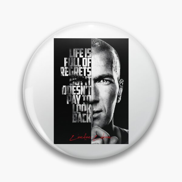 Item preview, Black And White Zinedine Zidane Quote Poster  designed and sold by swann-yuki.
