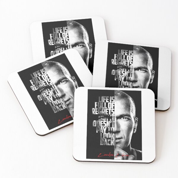 Item preview, Black And White Zinedine Zidane Quote Poster  designed and sold by swann-yuki.
