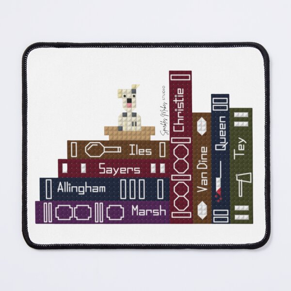Item preview, The Golden Age of Crime Dog Familiar designed and sold by SparklesMakesStudio.