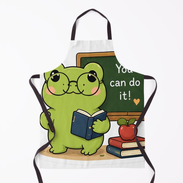 Item preview, Cute Frog Teacher Kawaii Classroom Reading Book designed and sold by denybz.