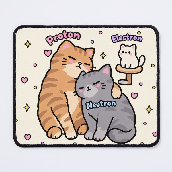 Item preview, Cute Atom Science Cats Proton Electron Neutron designed and sold by EntropyThreads.