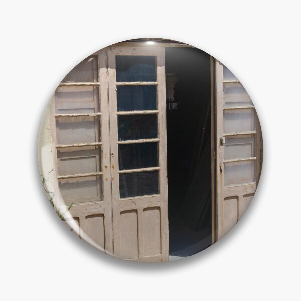 Item preview, Old Wooden Doors and Stone Building Rustic Mediterranean Entrance With Sunlit Weathered Facade designed and sold by Nmallia.