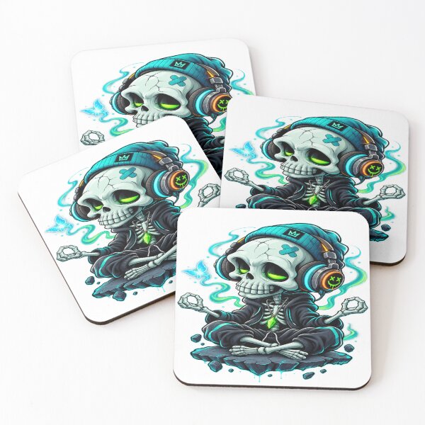 Item preview, Zen Skull Neon Streetwear designed and sold by VYBORA Studio.