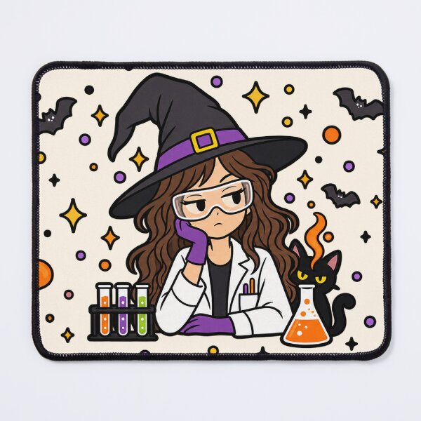 Item preview, Cute Science Witch Chemist Halloween Laboratory designed and sold by EntropyThreads.