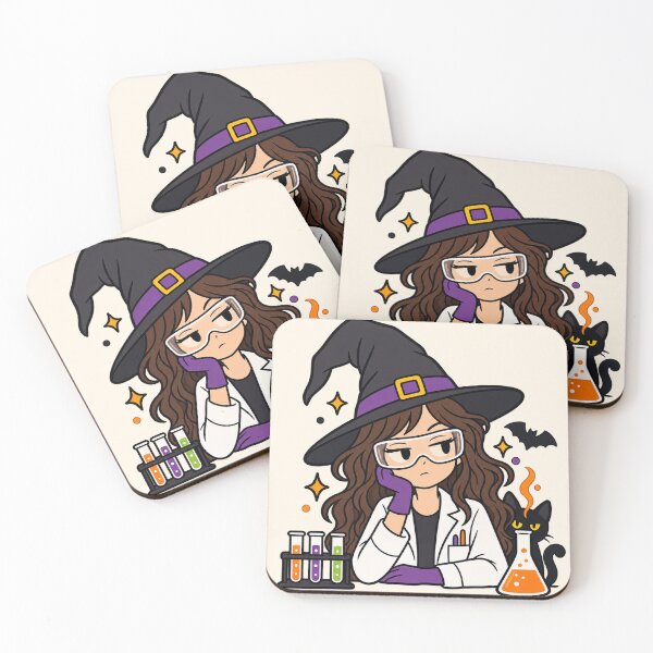 Item preview, Cute Science Witch Chemist Halloween Laboratory designed and sold by EntropyThreads.
