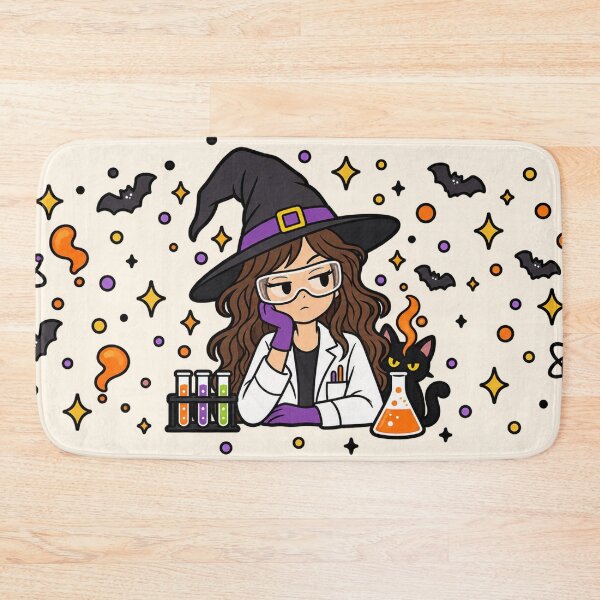 Item preview, Cute Science Witch Chemist Halloween Laboratory designed and sold by EntropyThreads.