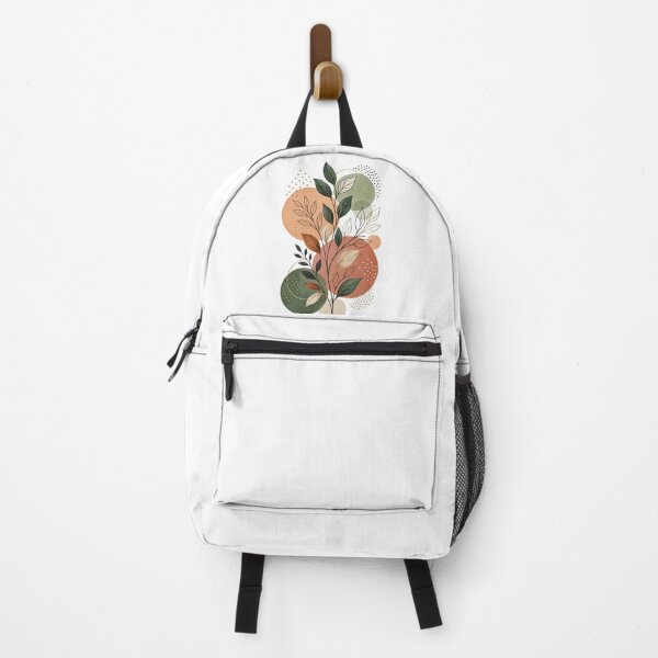 Item preview, Modern Terracotta Abstract Shapes and Botanical Leaves Art designed and sold by Art12shop.