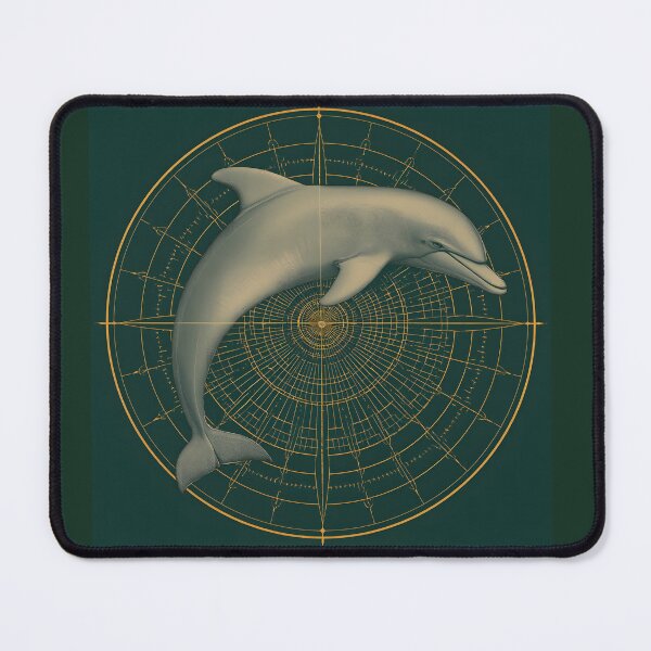 Item preview, Mystical Dolphin Gold Mandala Art designed and sold by ameetlumiere.