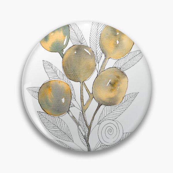 Item preview, Golden Fruit Branch: Watercolour Botanical Line Art designed and sold by ArithraStudio.