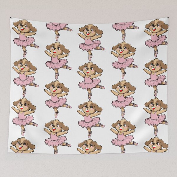 Item preview, Cute Ballerina Puppy Illustration designed and sold by DisynePluss.