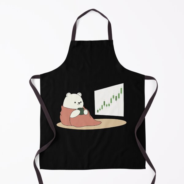 Item preview, Cozy Trader Polar Bear - Bullish Candlestick Chart Cute Illustration designed and sold by YoungESC.