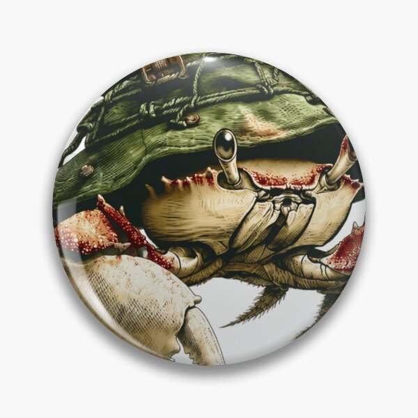 Item preview, crab in bucket hat hanging out designed and sold by PhiloDoh.