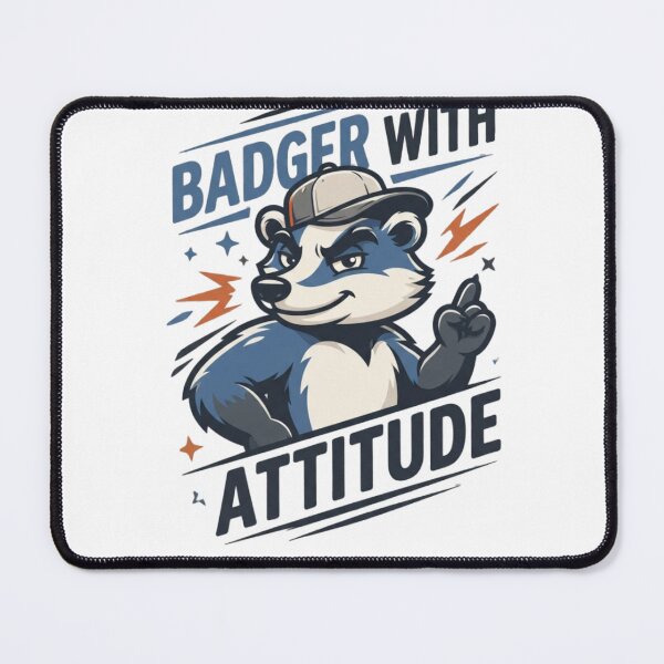 Item preview, Badger with Attitude Cute & Funny Animal Lover Gift designed and sold by happyshirt27.