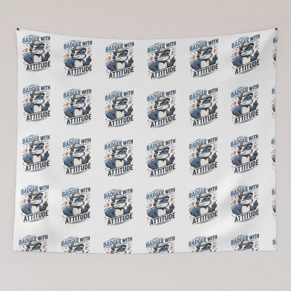 Item preview, Badger with Attitude Cute & Funny Animal Lover Gift  designed and sold by happyshirt27.