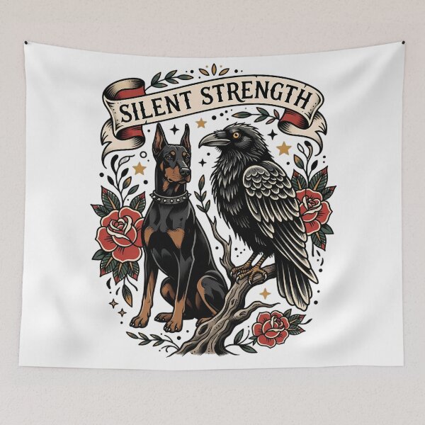 Item preview, Doberman and Raven Tattoo Design designed and sold by SHOP-Corner.
