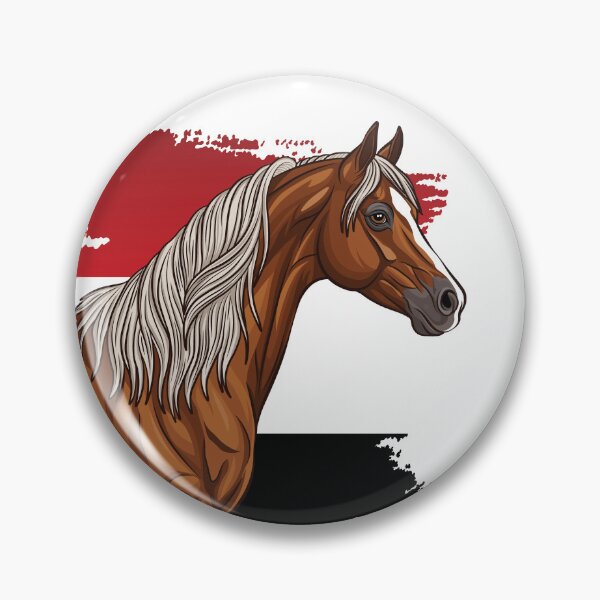 Item preview, An Abu' Urquob horse and the flag of Yemen designed and sold by Cheval-de-coeur.