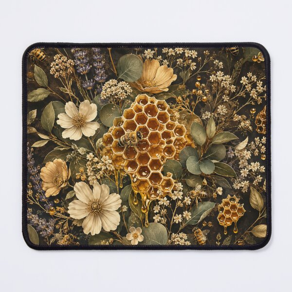 Item preview, Beekeeping | Botanical Honeycomb — Luxury Honeybee & Botanical Nature Design designed and sold by Nara8.