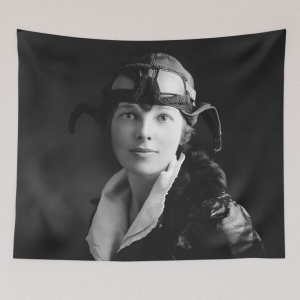Item preview, Amelia Earhart '37, dressed to fly black and white portrait vintage photograph designed and sold by Astrid Arkhangelsky.