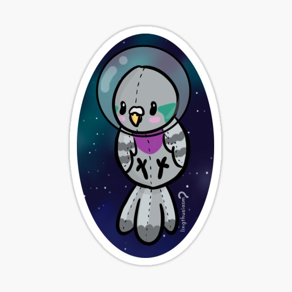 Space Baby - Pigeon Sticker Sticker