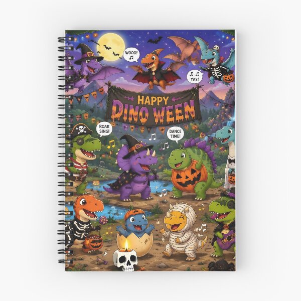 Item preview, The Illustration of Cute Dinosaurs Celebrating in Halloween Night designed and sold by Pim-Crystal.