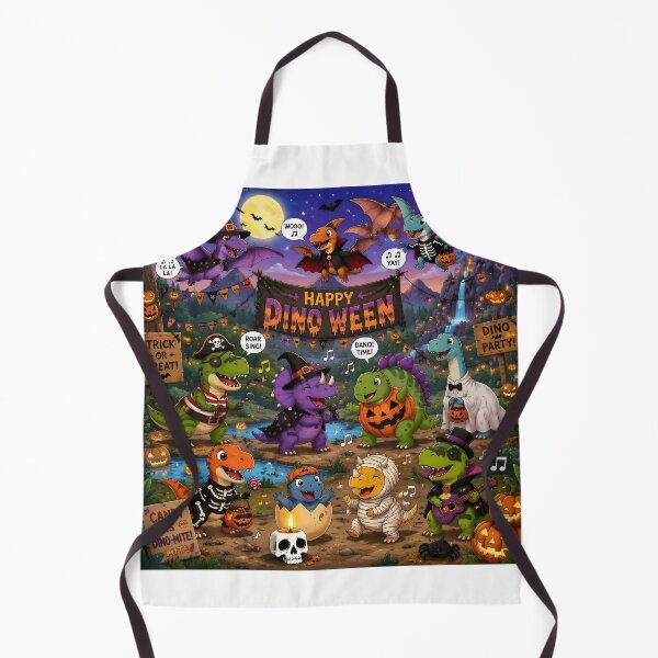 Item preview, The Illustration of Cute Dinosaurs Celebrating in Halloween Night designed and sold by Pim-Crystal.