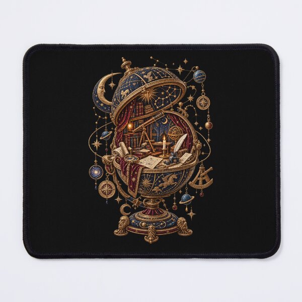 Item preview, Astronomy Embroidery – Celestial Globe Scholar’s Study designed and sold by Emoji Emblems.
