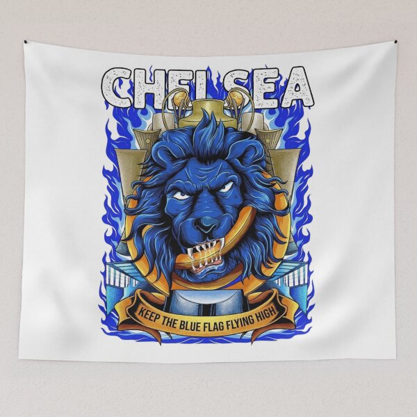 Item preview, Chelsea Blue Lion Keep The Blue Flag Flying High Football Art designed and sold by annaarthk.