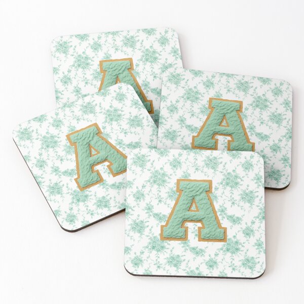 Item preview, Wildflower and Mint Chenille Varsity Letter A Monogram designed and sold by ITCHAWAWAA.