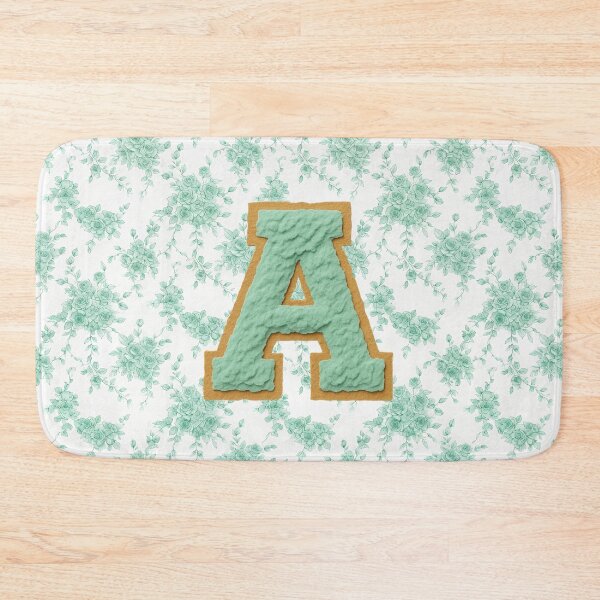 Item preview, Wildflower and Mint Chenille Varsity Letter A Monogram designed and sold by ITCHAWAWAA.