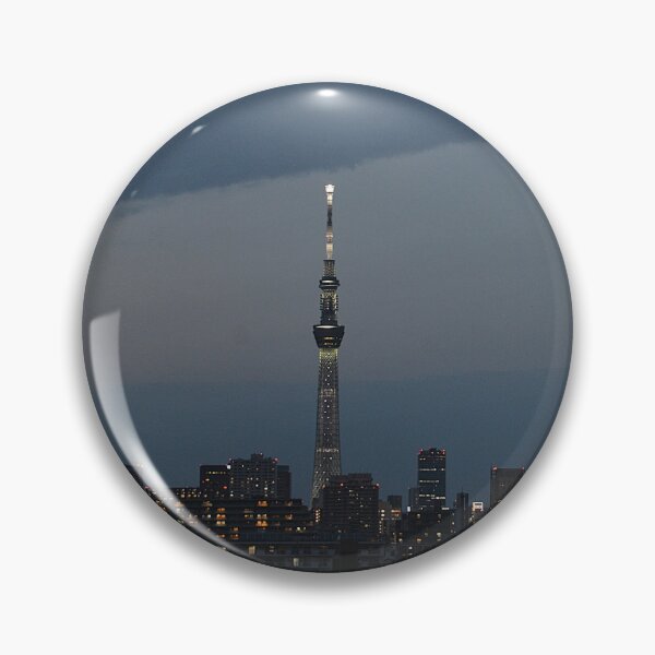 Item preview, Tokyo Skytree Illuminated Over Dark City Skyline designed and sold by MiraNadaPrints.
