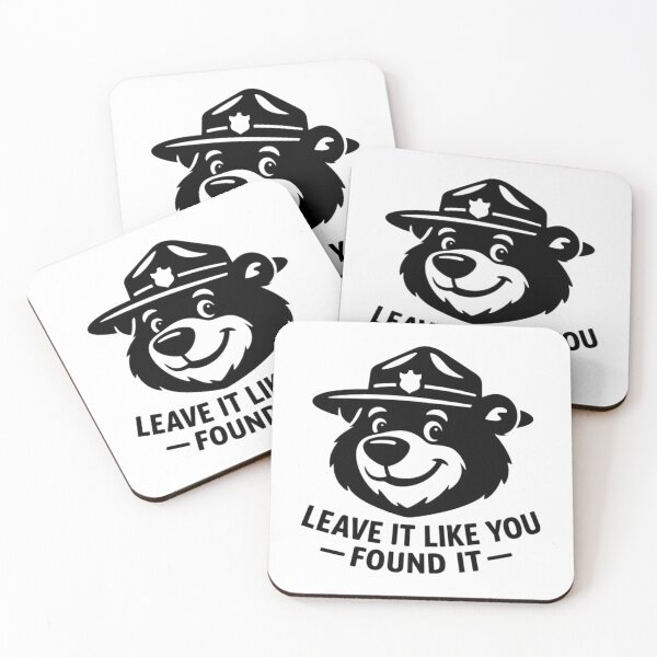 Item preview, Leave It Like You Found It  Ranger Bear Black designed and sold by BurdenArts.